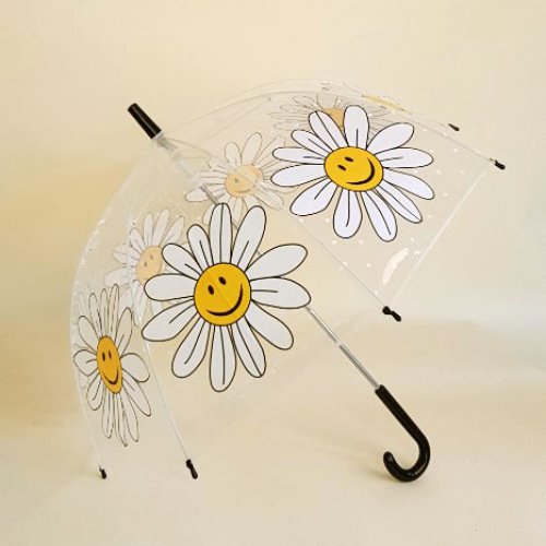 데이지플라워 귀여운 스마일 투명 우산