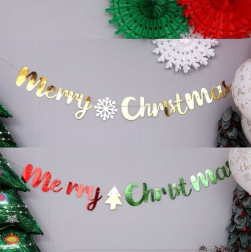 크리스마스 캘리그래피 가랜드, 색상2종