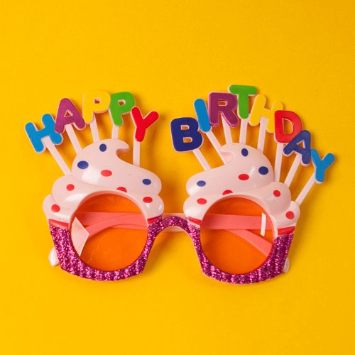 반짝이 선글라스,파티안경,컵케이크,생일선물,Happy birthday